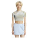 Adidas Γυναικεία κοντομάνικη μπλούζα '80s Rib Stripe Baby Tee
